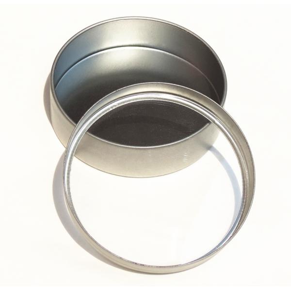 Promotion fancy round tin can Metal Round Candle Jar tin Box With clear Window
