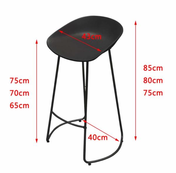 Wrought Iron Metal Padded Bar Stools Casual Cafe Ergonomic Design Powerful Load Capacity