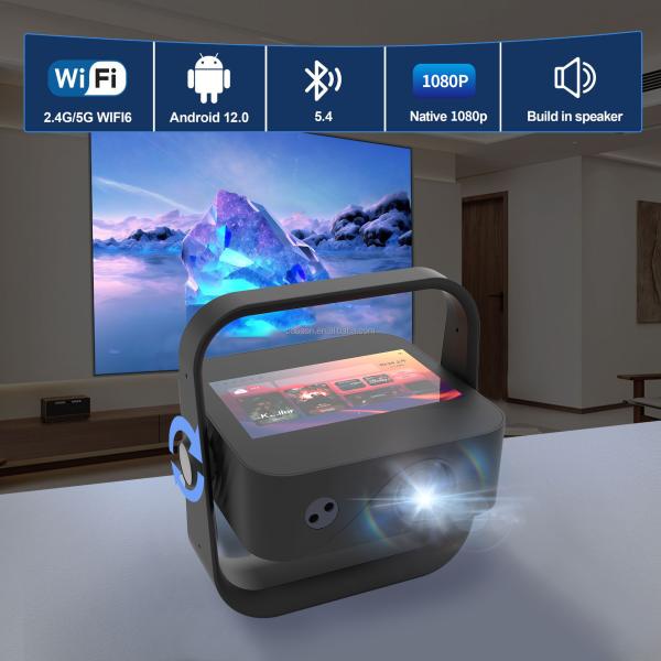 BudPlus A3 Projector  Dual Screen 4K Projector 1080P Resolution World's First 1080P Tablet Projector Android 12