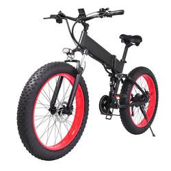 Folding 750Watt Fat Tire Electric Mountain Bike Snow Electric Bicycles
