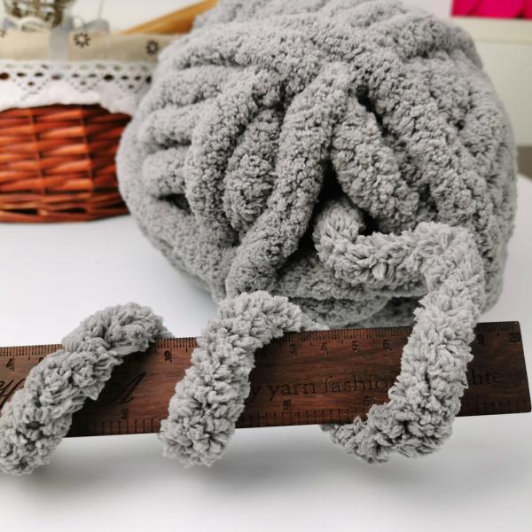 Chunky Chenille Wool Yarn For Arm Knitting Blanket 250gram/ROLL 25meters