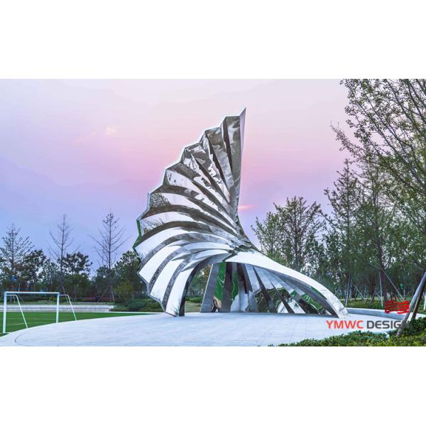 Large Stainless Steel Park Sculpture for Landscape Modern Metal Landscape Sculpture