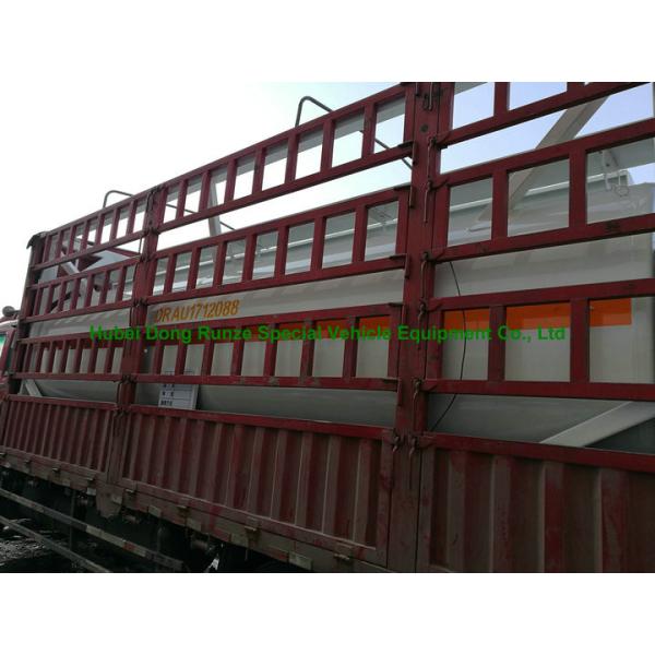 Chemical 20ft Tank Container For High Corrosive Hydrochloric Acid , Sodium Hypochlorite