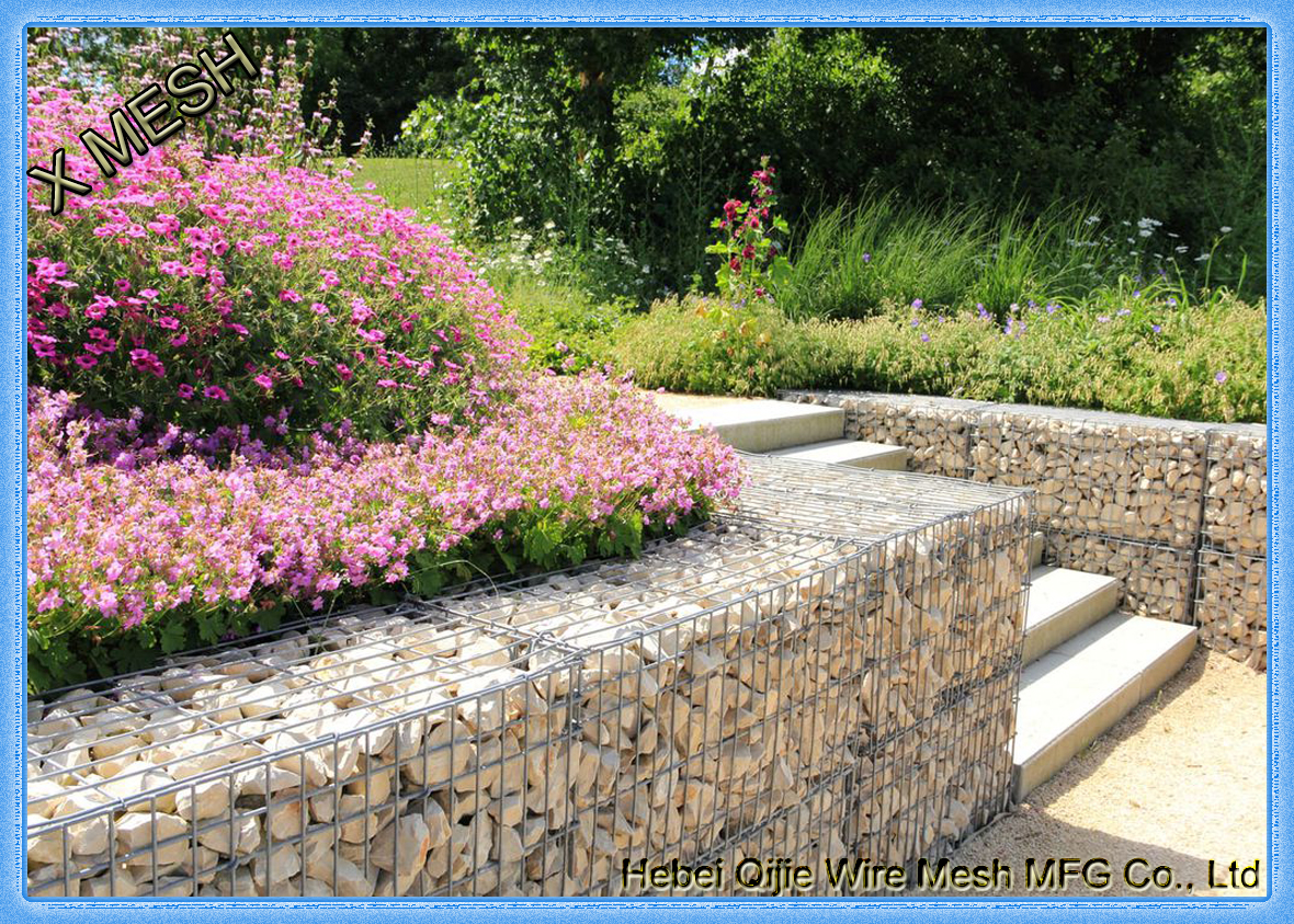 5 мм Проволочный калибр Сварные корзины Gabion Silver Galfan для архитектурной облицовки