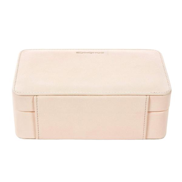 Rigid Modern Jewelry Box 2 Layer Organizer Mirror Jewelry Storage Box 21x12x8 Cm