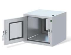 Двойной ручной пропуск чистой комнаты двери до коробка Passbox с механической блокировкой