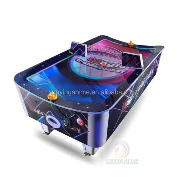 Plastic Coin Operated Curved Arcade Air Hockey Table machine Video Games Simulator