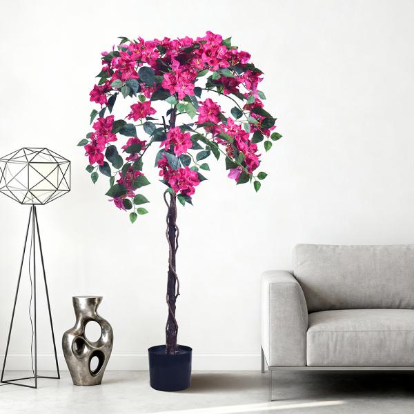Haihong New Products Artificial Bougainvillea Flower Tree 4ft 6ft Fake Potted Bougainvillea Artificial for Home Hotel Decor