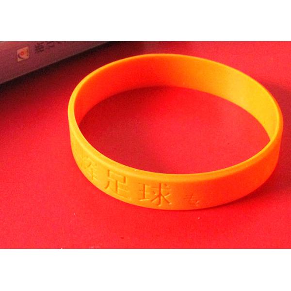 Diameter Line Shape Custom Silicone Bracelets , Inspirational Rubber Bracelets Elegant Design