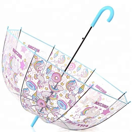 Зонтик единорога стиля купола подарка прозрачный, ясный пластиковый зонтик пузыря