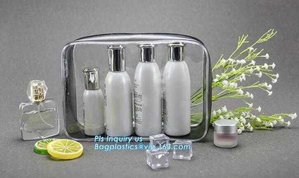Promotion 25s heat seal clear transparent pvc cosmetic bag plastic bag, lady custom cosmetic bag travel makeup beauty ba