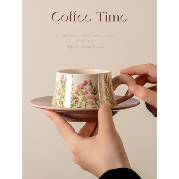 Lily Wind Bell Floral Cups And Saucers Set Perfect Gift For Business Occasions