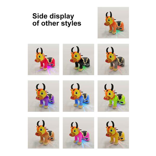 Coin Operated Electric Animal Ride On Toys Stuffed Motorized Plush Riding Animals