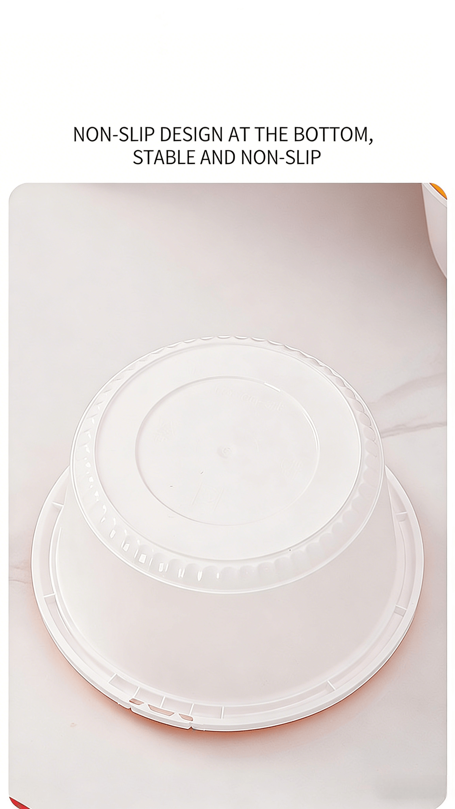 round plastic food container with lid    disposable soup container  takeaway bowl container   food storage bowl packaging