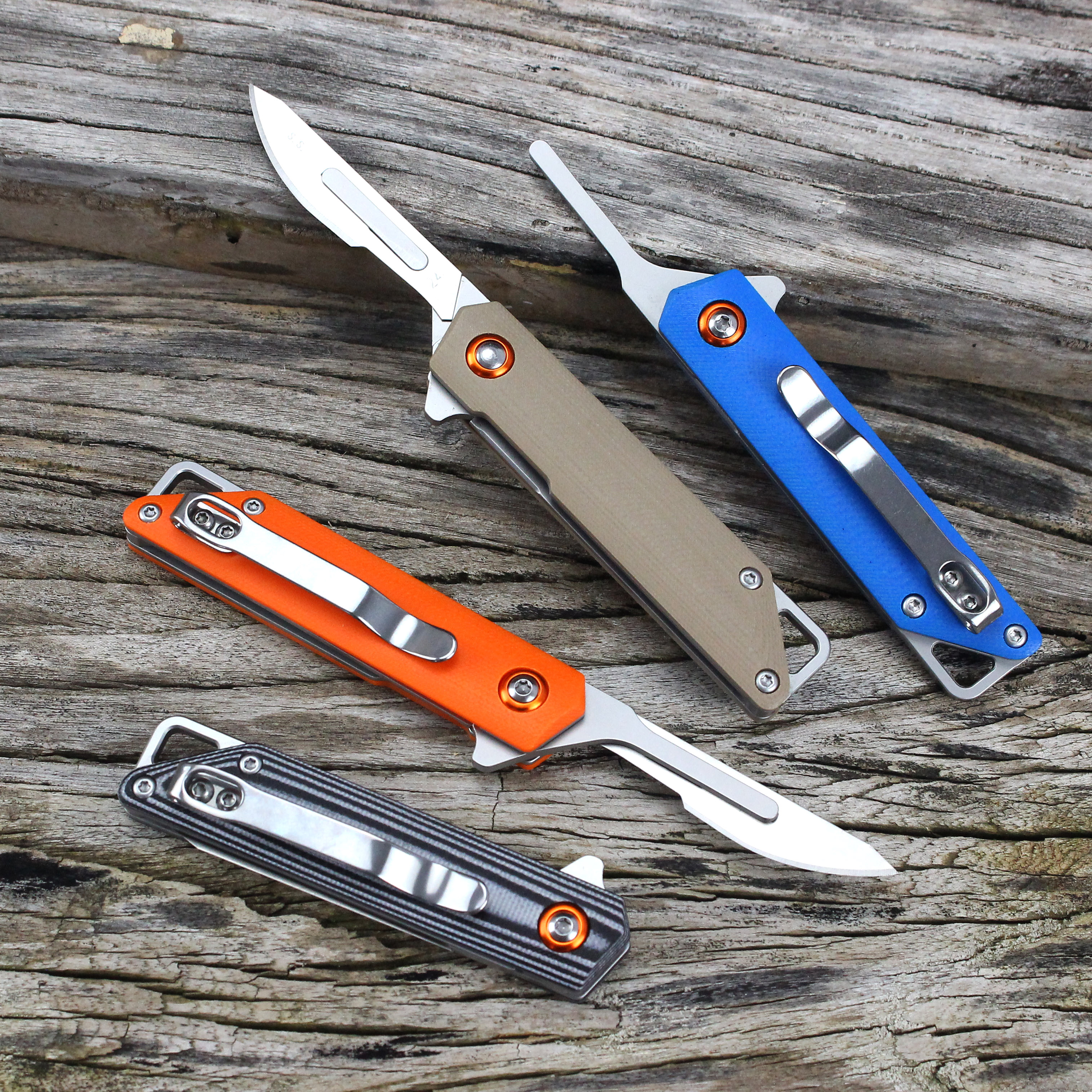 NEW G10 Handle Scalpel Portable Mini Carbon Steel Pocket Knife