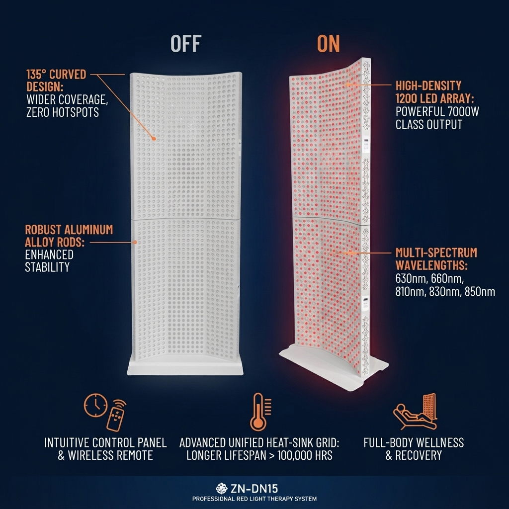 ZN-DN15 Professional Full-Body Red Light Therapy Panel for Wellness & Recovery