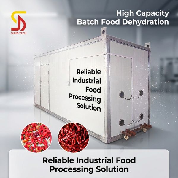 Industrial Drying Oven with 850 kg/h Evaporation and 680W Dehumidifier for Batch-Type Food Dehydration