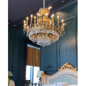 Европейские суды Luxury Crystal Candle Chandelier Ослепительное освещение