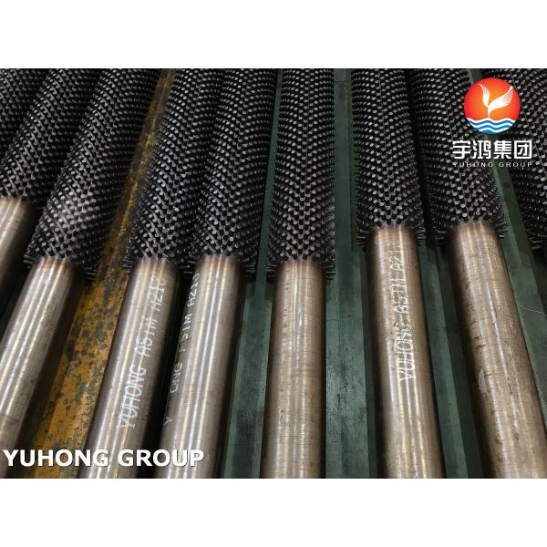 Tubo de aleta de acero de aleación ASTM A213 T9, 13Cr Stud para refinería de aceite de palma