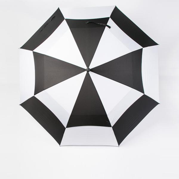double canopy golf umbrella Custom Promotion Vented Golf Umbrella Automatic Open 8 Fiberglass Ribs