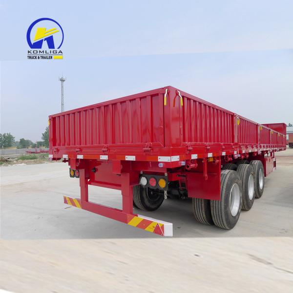 3 Axle 40 50 60 Ton Fence Side Wall Cargo Trailer with Jost 2.0 or 3.5 Inch King Pin