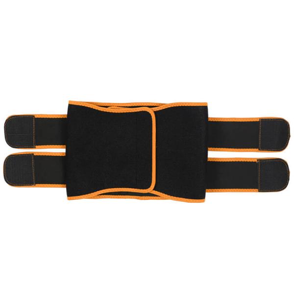 Разминка женщин вспотела пояс спортзала кнопки велкро пояса оранжевый для живота