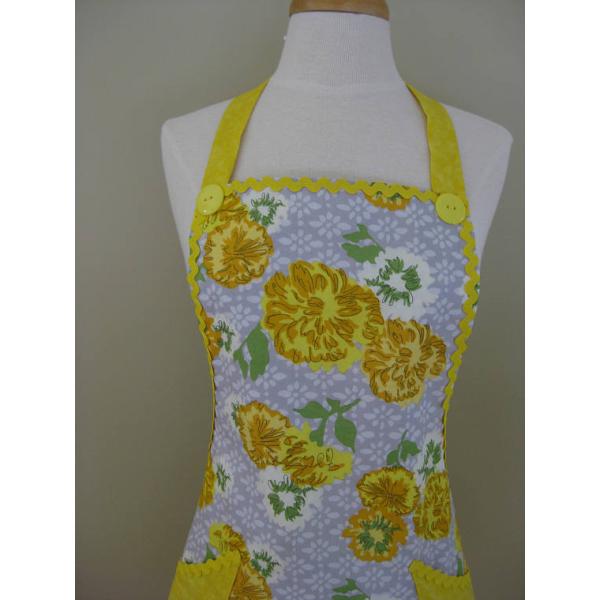 Ladies Apron, Kitchen Apron, Full Cooking Apron, Yellow Apron, Apron With Pockets, Gift For Women, Adult Apron, Gift Und