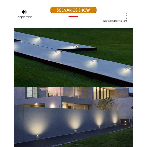 Боковой излучающий отключенный шаг наземный свет круглый низкое напряжение 1W DC 24V 3000k IP67 водонепроницаемый холодный белый алюминиевый корпус