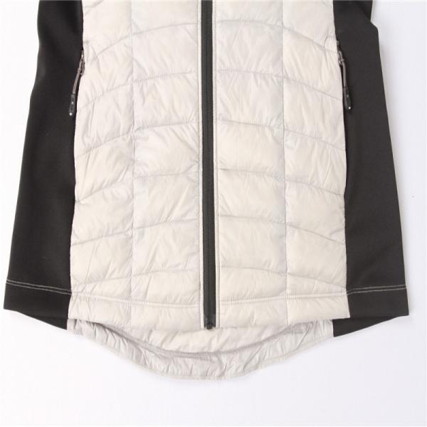 32.,Ladies Ultra Light Down Jacket With Knit Sleeve Cheap Price Good Quality See Through Design