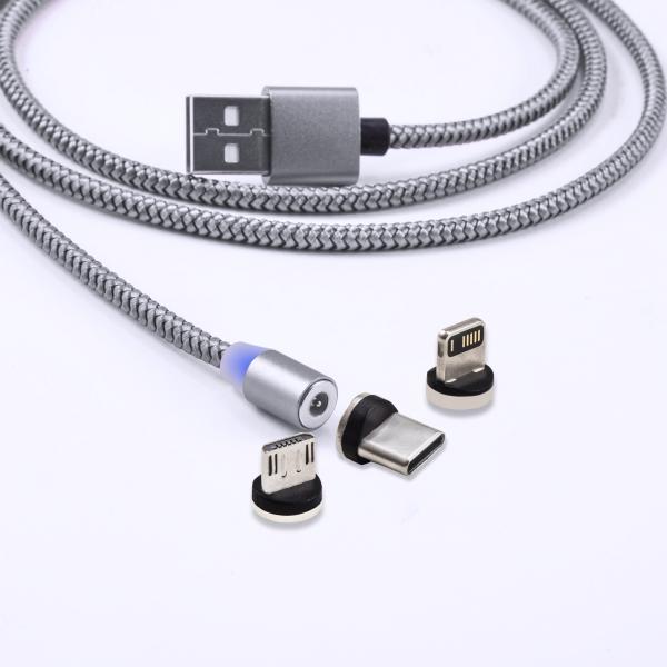 Professional Customized Magnetic Charging Cables For Micro Type C / Lightning