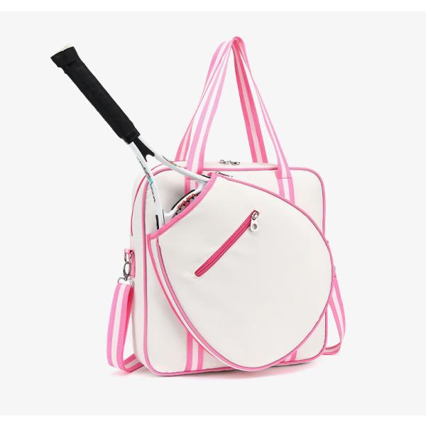 BOLSA DE TENÍS BOLSA de hombro BOLSA de cuerpo cruzado BOLSA DE BADMINTON BOLSA de raqueta rayada multifunción para hombres y mujeres