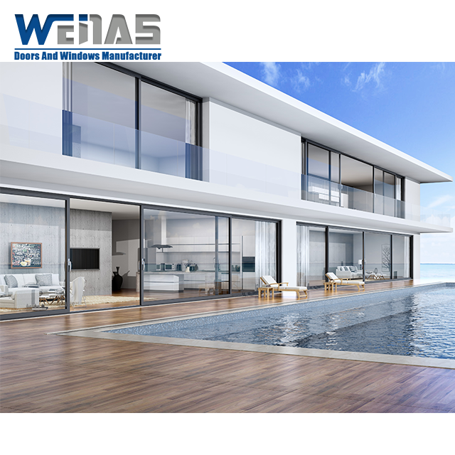 Weather Resistant Aluminium House Front Doors Maximizing Space