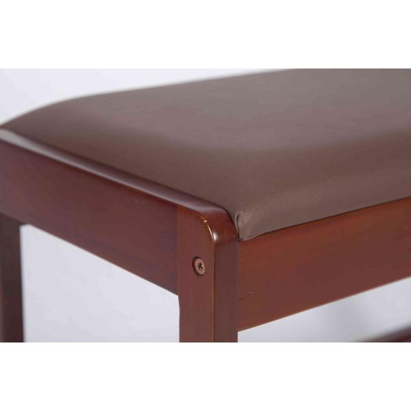 4.6KG Soild Modern Wood Furniture Walnut Shoe Storage Bench With PVC Leather