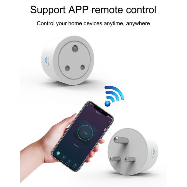 2200W Home Automation Rohs Smart Plug WiFi Type M Energy Saving Alexa Control