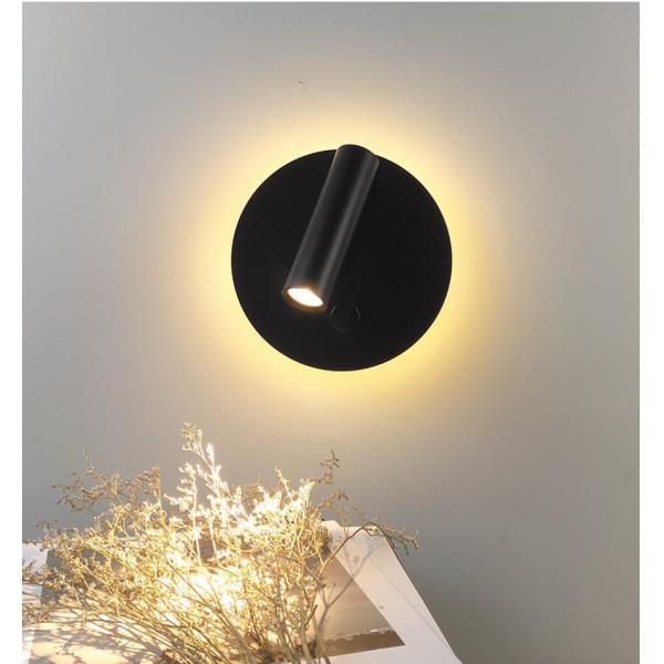 Manufacturer Creative rotating wall lamp bedside wall light bedroom hotel with switch spotlight reading lamps