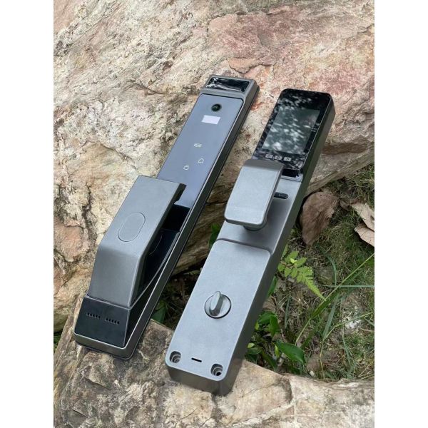 Qleung S914MAX 3D Face  Tuya Wifi Automatic Lock Fingerprint Code Card Smart Door Lock with Peephole Camera
