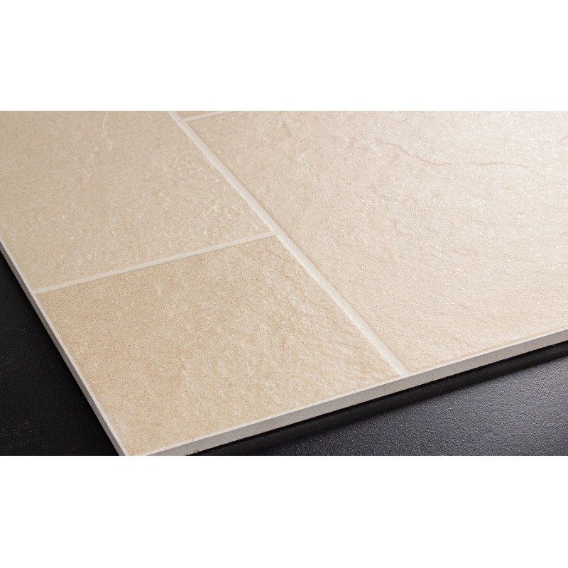 Light Yellow Non-Slip 600x600mm Exterior Floor Ceramic Paving Tile Elegant Design For Garden
