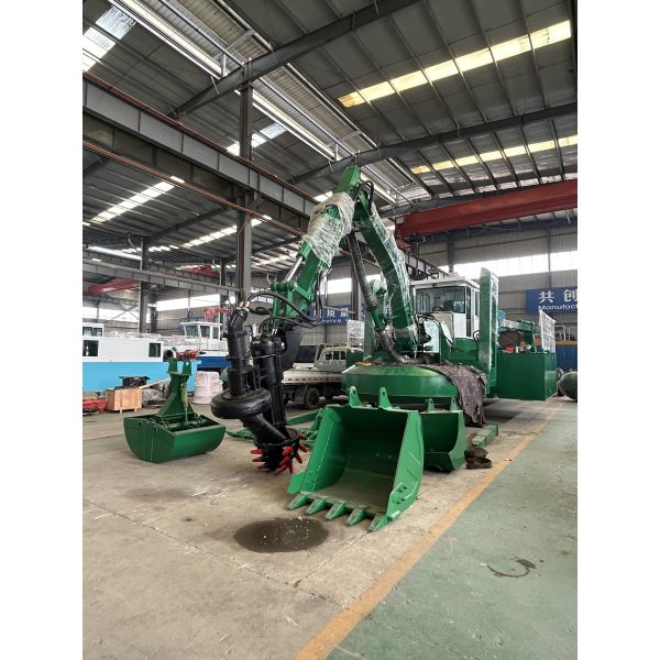 Multifunctional Amphibious Dredger with Self Propulsion Corrosion Resistant Hull