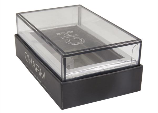 Empty Square Cardboard Foldable Boxes Clear Lid Wine Spray Bottle Wrapping 5× 7 × 2