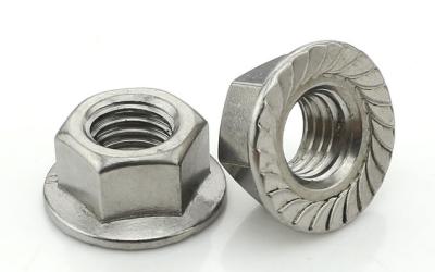 Coarse Threaded Stainless Steel Hex Nut , Self Locking Nut Plain Surface
