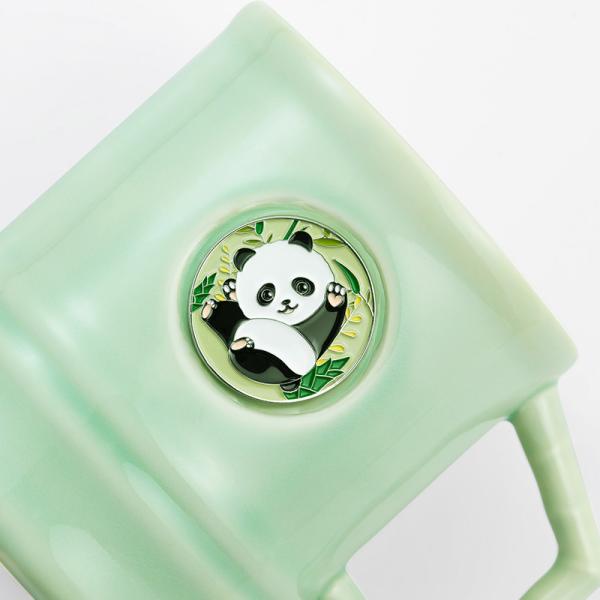 Pronto para envio em estoque 550ml caneca de porcelana com decal pintado à mão