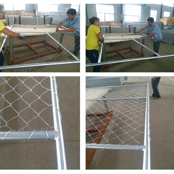 ASTM -A392-06 temporary chain link fence panels 6ft x 10ft construction fence Tubing 1⅗