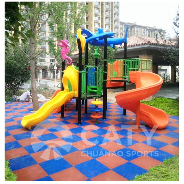 UV Resistant & Waterproof EPDM Rubber Tile for Outdoor Playground School and Sports Center