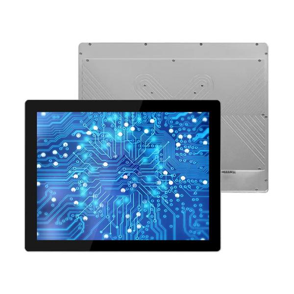 Monitor de panel táctil industrial integrado externo de 15,6 pulgadas con bisel estrecho, con VGA, HDMI, DVI y USB para táctil