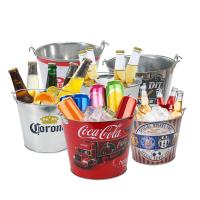 0.23mm Round Metal Tin Cans Bucket 5L Small Tin Bucket With Handle