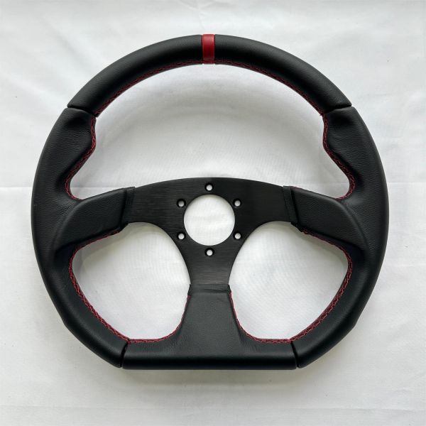 14Inch Track Racing Steering Wheels Flat Microfiber Leather Car Drift PC Game PCD 6x70mm
