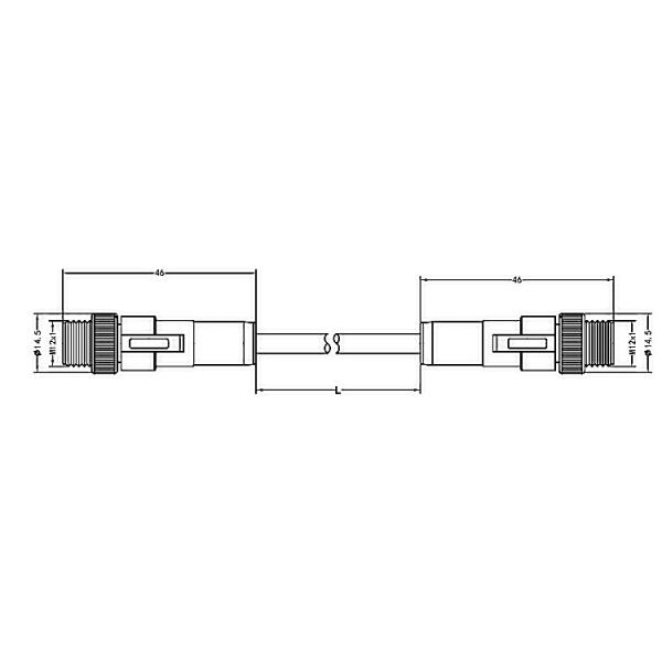 IP67 IP68 Waterproof Connector Female Male M12 A Code Straight and 90 bend Molding Cable