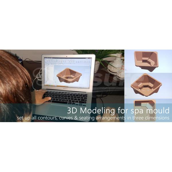 Произведенный рукой материал стеклоткани прессформы джакузи с реверзибельными Реклинерс гостиных