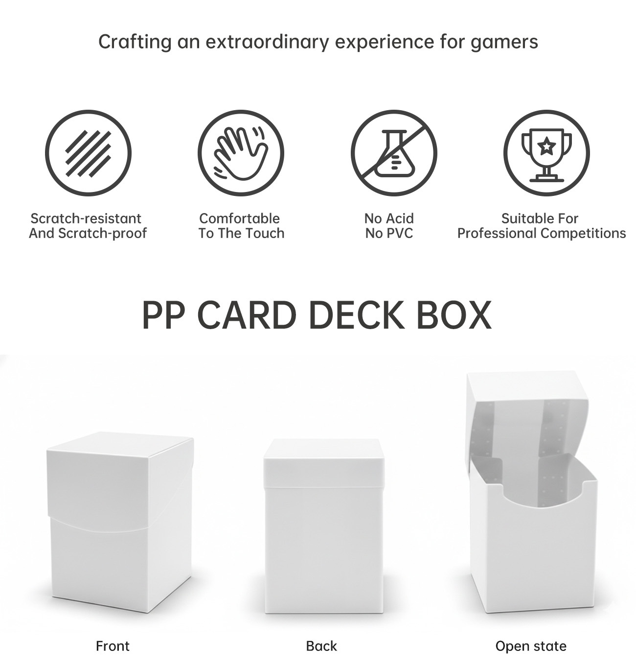 PP Card Deck Case 100 Trading Card Storage Box Fits MTG Pokémon with Divider