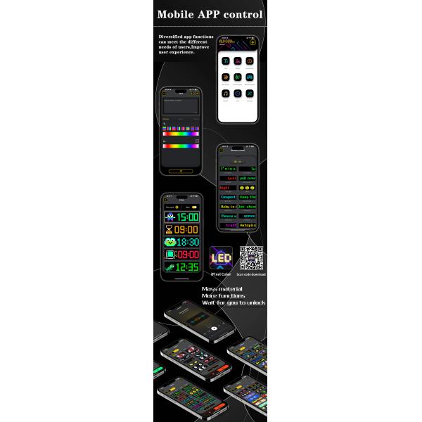 Pixel RGB Led Flexible Display App Bluetooth Автомобильный рекламный экран Автомобильный водонепроницаемый мягкий цифровой экран